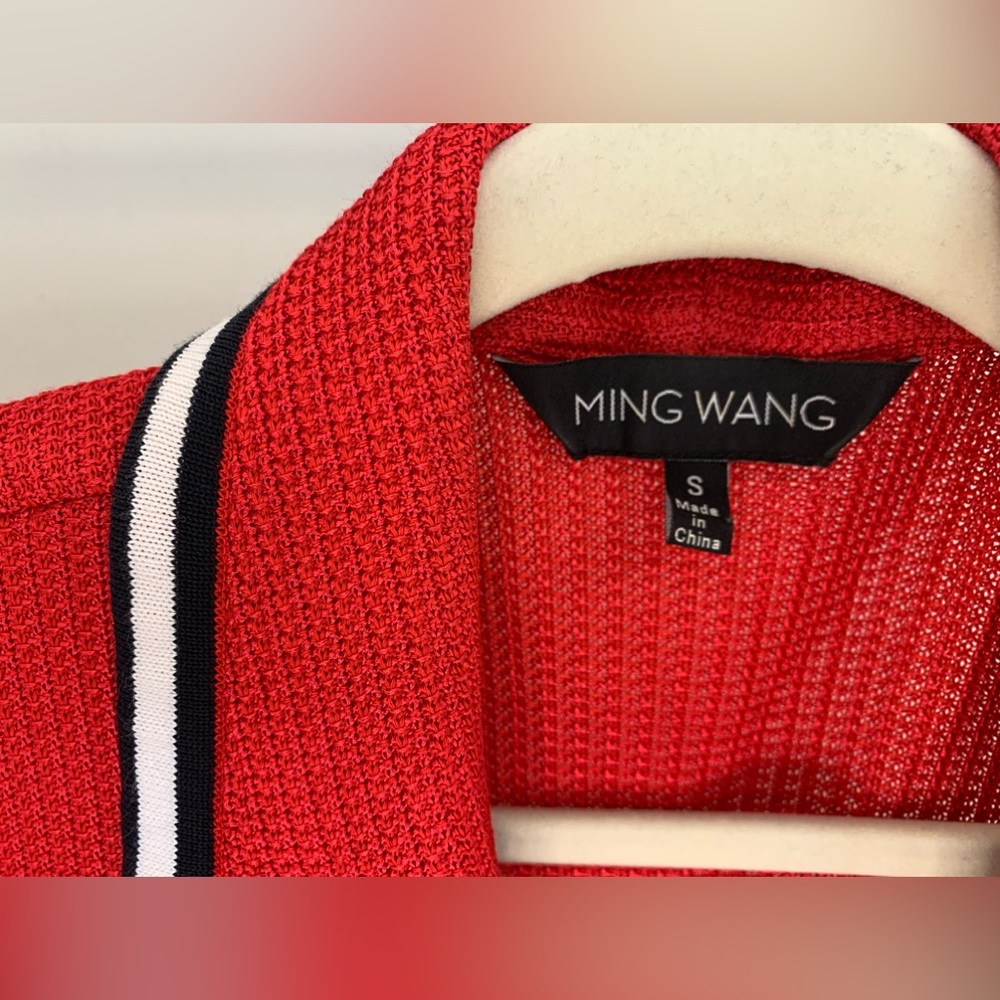 Ming Wang Knit contrast Jacket - Picture 3 of 11